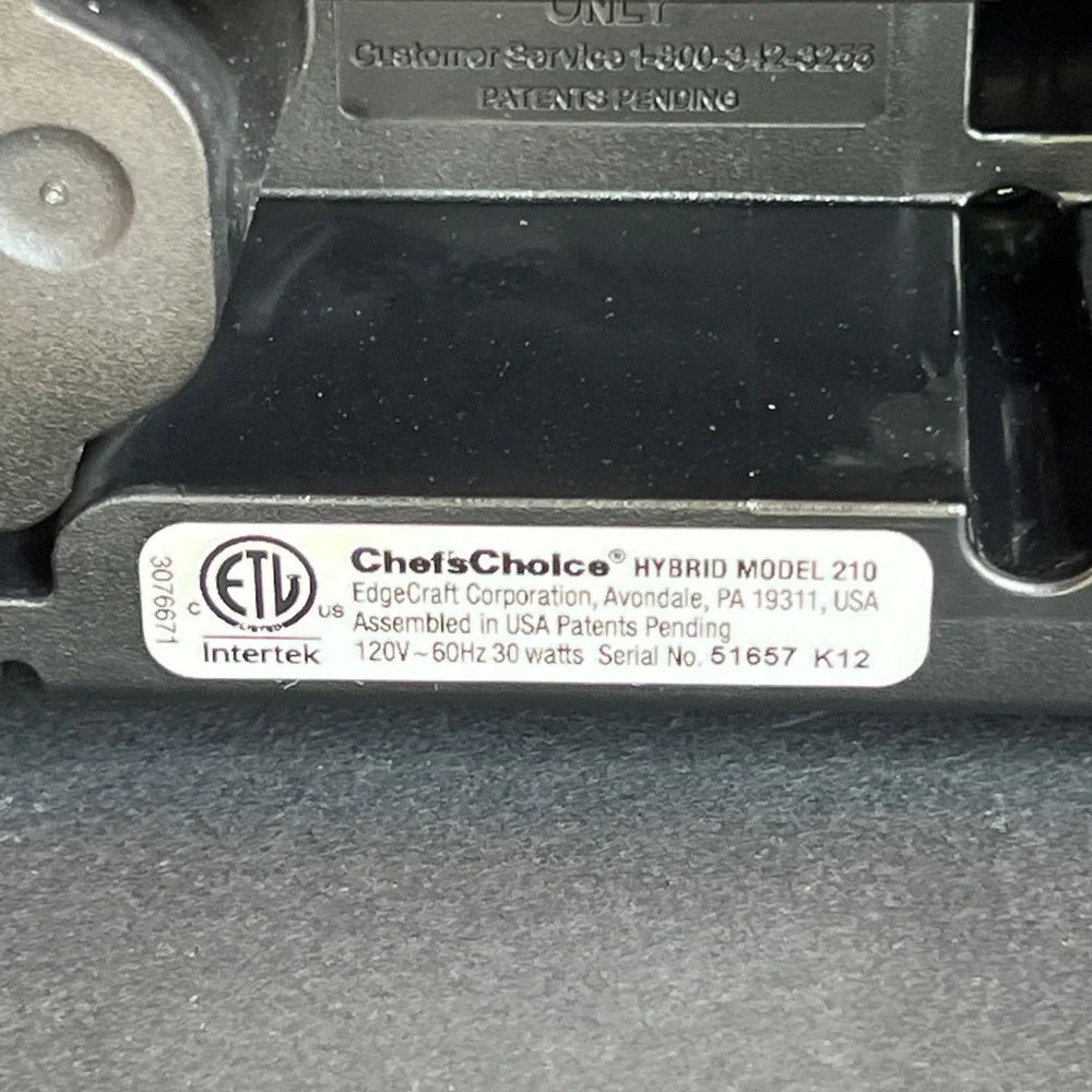 Chef'sChoice Hybrid 210 Electric Diamond Hone Knife Sharpener Model 210 EUC